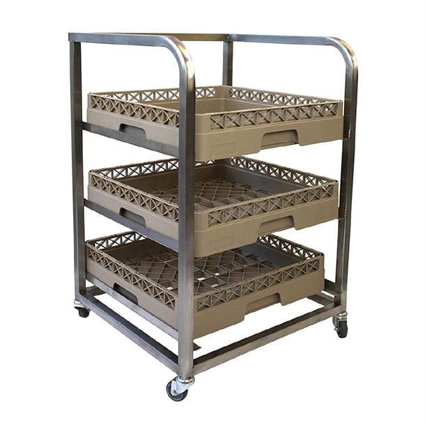 Craven Stainless Steel Glass Tray Trolley dn596