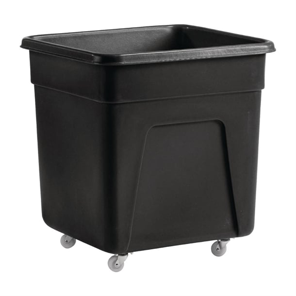 Black Polyethylene Trolley Large 185Ltr 660mm dn599