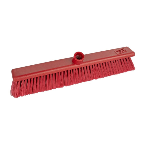 Jantex Hygiene Broom Soft Bristle Red 18" dn833