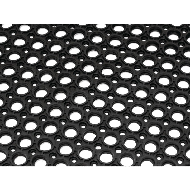 Jantex Rubber Anti Fatigue Anti Slip Floor Safety Mat Black 1500 x 900mm dp206