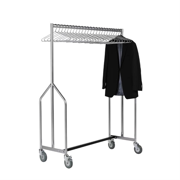 Heavy Duty Z Garment Rail with 25 Chrome Hangers dp706