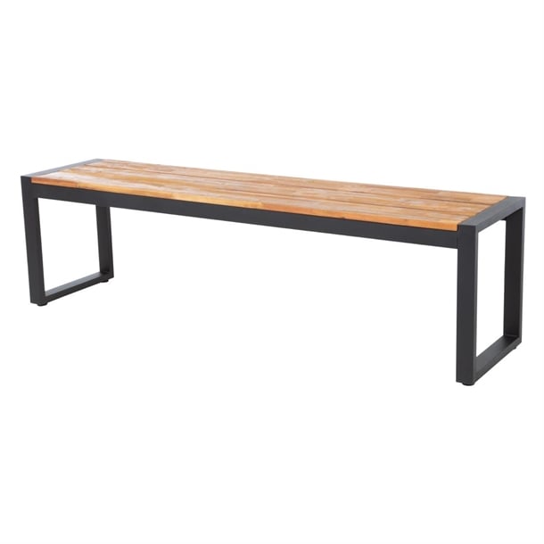 Bolero Acacia Wood and Steel Industrial Benches 1600mm (2 Pack) ds158