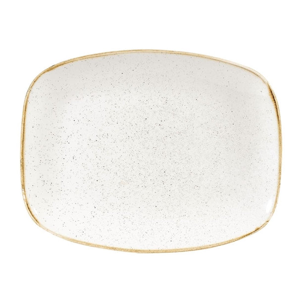 Churchill Stonecast Rectangular Plates Barley White 245 x 355mm (6 Pack) dw320