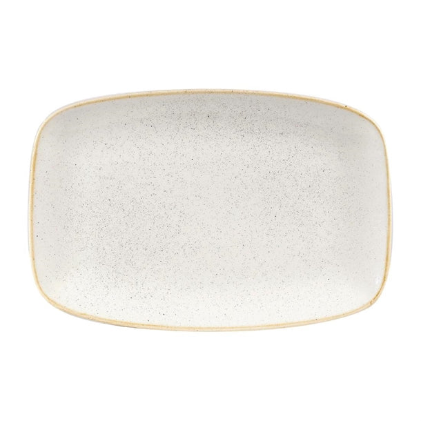 Churchill Stonecast Rectangular Plates Barley White 199 x 300mm (6 Pack) dw322