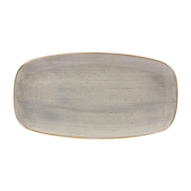 Churchill Stonecast Rectangular Plates Peppercorn Grey 189 x 355mm (6 Pack) dw330