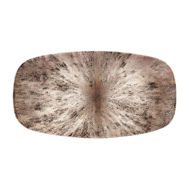 Churchill Studio Prints Stone Rectangular Plates Zircon Brown 189 x 355mm (6 Pack) dw395