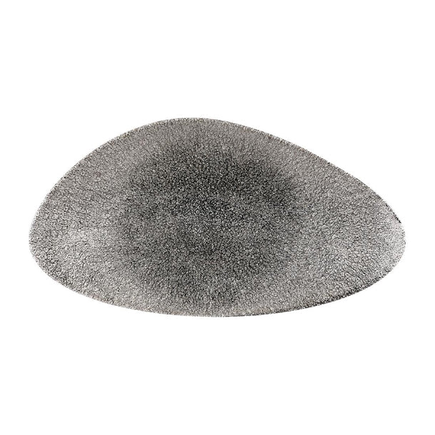 Churchill Studio Prints Raku Triangular Plates Quartz Black 350mm (6 Pack) dw414