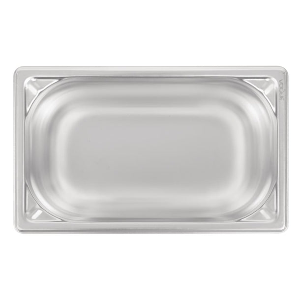 Vogue Heavy Duty Stainless Steel 1/4 Gastronorm Tray 150mm dw448