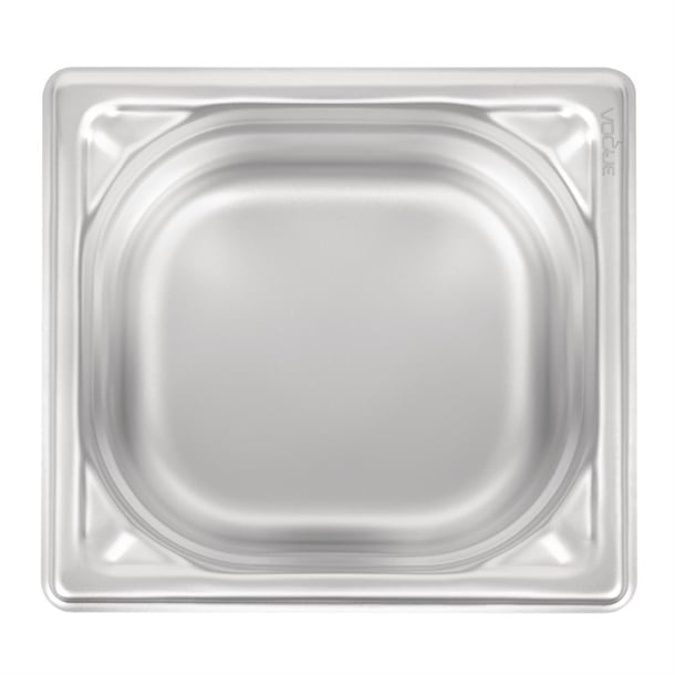Vogue Heavy Duty Stainless Steel 1/6 Gastronorm Tray 100mm dw450