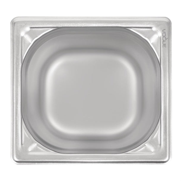 Vogue Heavy Duty Stainless Steel 1/6 Gastronorm Tray 200mm dw452