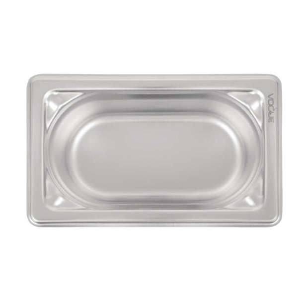 Vogue Heavy Duty Stainless Steel 1/9 Gastronorm Tray 65mm dw453