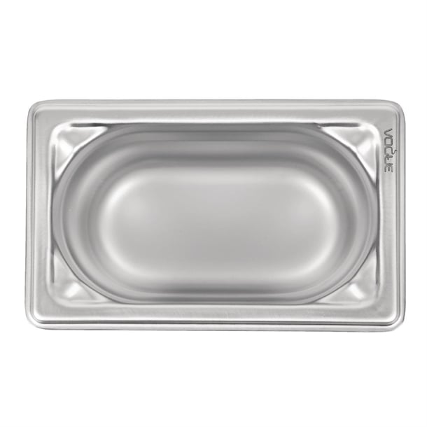 Vogue Heavy Duty Stainless Steel 1/9 Gastronorm Tray 100mm dw454