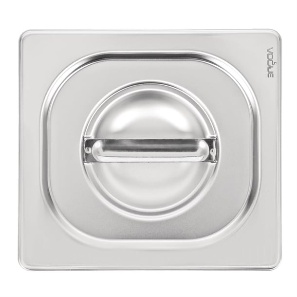 Vogue Heavy Duty Stainless Steel 1/6 Gastronorm Tray Lid dw459