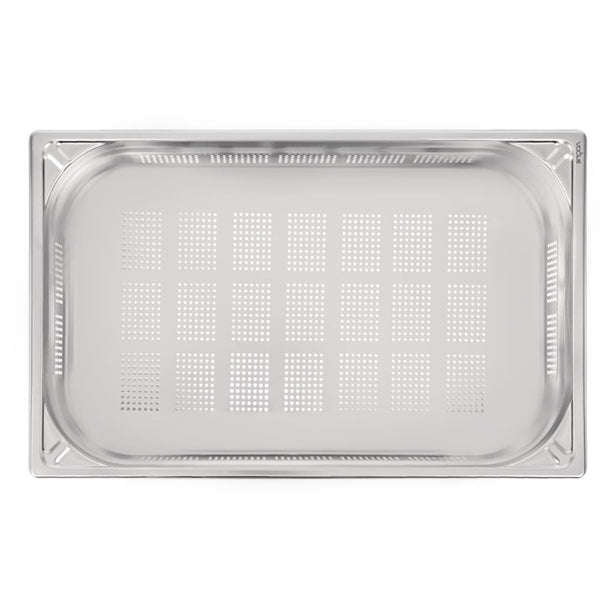 Vogue Heavy Duty Stainless Steel Perforated 1/1 Gastronorm Tray 100mm dw462