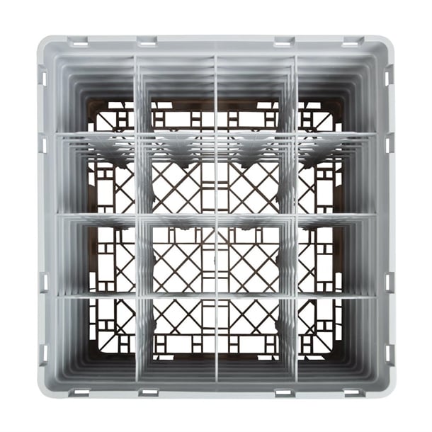 Cambro Camrack Beige 16 Compartments Max Glass Height 298mm dw553