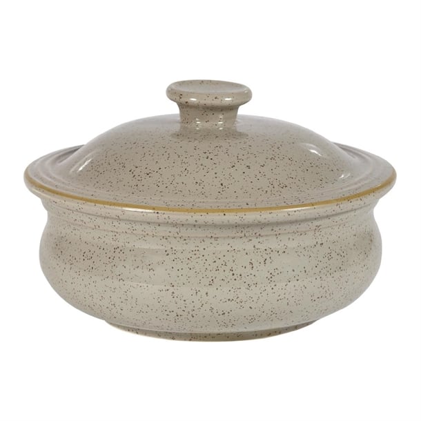 Churchill Stonecast Lidded Stew Pots Peppercorn Grey 430ml (6 Pack) dw606