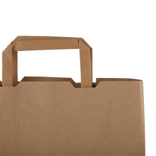 Vegware Compostable Recycled Paper Carrier Bags Large (250 Pack) dw628