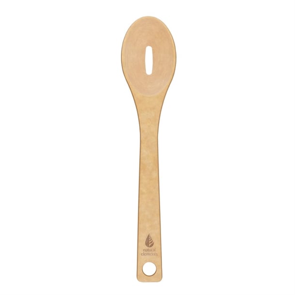 Natural Elements Wood Fibre Slotted Spoon 1'' dx356