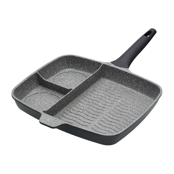MasterClass Three Section Aluminium Grill Pan 33cm dx378