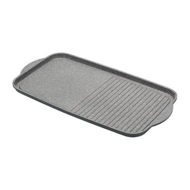 MasterClass Dual Griddle Tray Cast Aluminium 460mm dx380