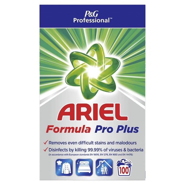 Ariel Professional Formula Pro+ Powder Detergent Antibacterial 100 Washes 6.5kg dx533