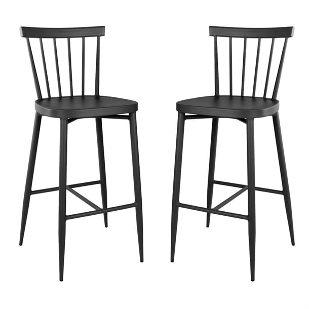 Bolero Windsor Aluminium Black High Stools (2 Pack) dx688