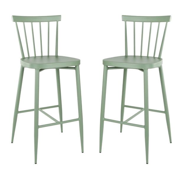 Bolero Windsor Aluminium Green High Stools (2 Pack) dx689