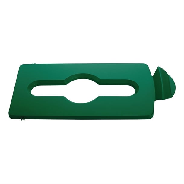 Rubbermaid Slim Jim Mixed Recycling Lid Green dy061