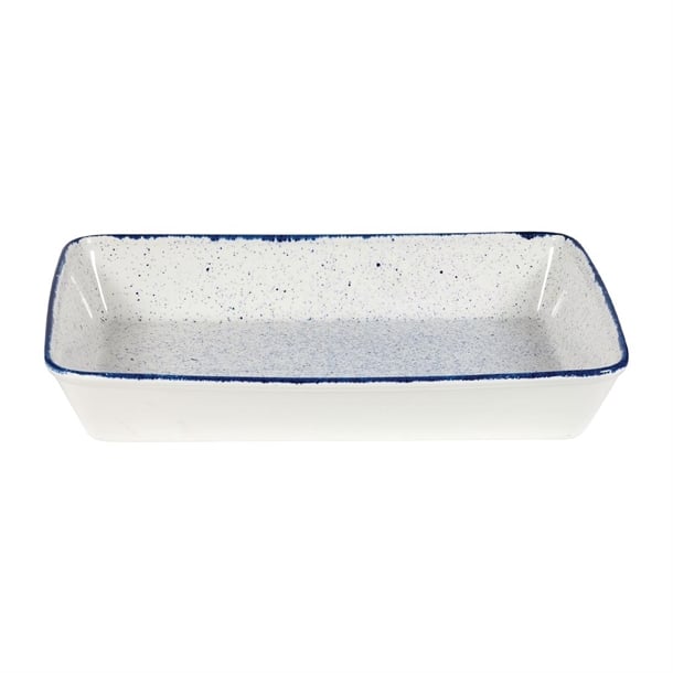 Churchill Stonecast Hints Rectangular Baking Dishes Indigo Blue 250 x 380mm (4 Pack) dy207