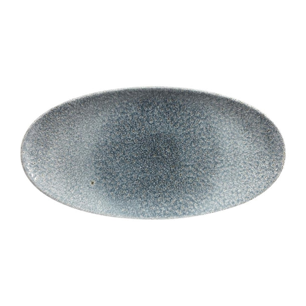 Churchill Studio Prints Raku Oval Plates Topaz Blue 347mm (6 Pack) dy219