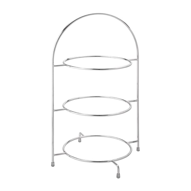 Utopia Chrome Three Tier Cake Stand 250mm dy298