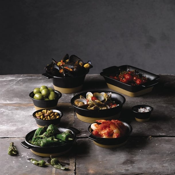 Churchill Black Igneous Stoneware Ramekins 65mm (6 Pack) dy923