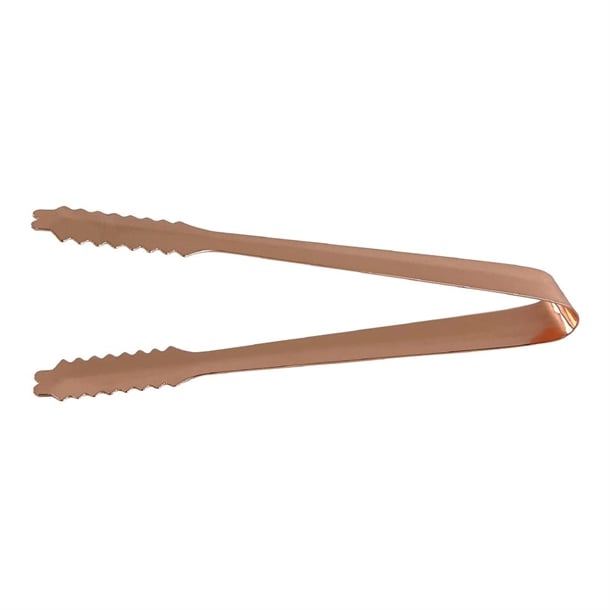 Beaumont Stainless Steel Ice Tongs Copper Plated 7'' dz788