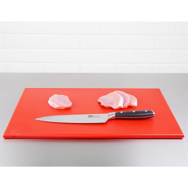 Hygiplas High Density Antibacterial Red Chopping Board 455x305x12mm f155