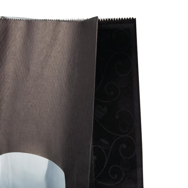 Colpac Recyclable Paper Sandwich Bags With Window Black (250 Pack) fa381