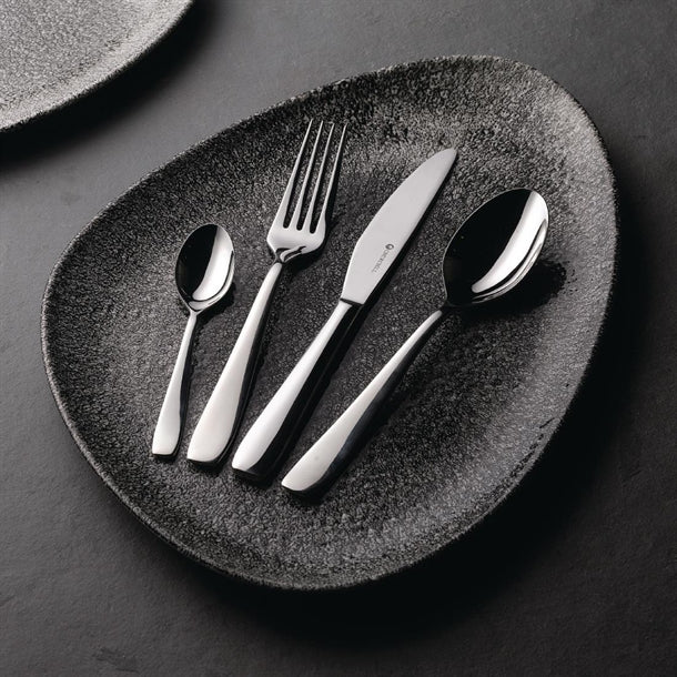 Churchill Studio Prints Raku Triangular Plates Quartz Black 200mm (12 Pack) dy214