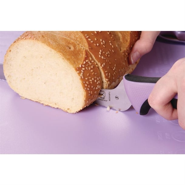 Mercer Millennia Culinary Allergen Safety Offset Serrated Bread Knife Purple 20.3cm fb504