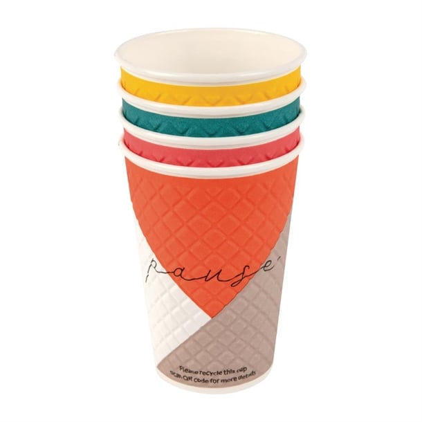 Huhtamaki Pause Disposable Coffee Cups Double Wall 455ml (620 Pack) fb589