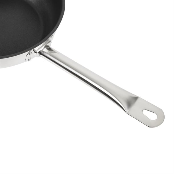 Vogue Stainless Steel Non-Stick Teflon Platinum Plus Sauté Pan 24cm fc099