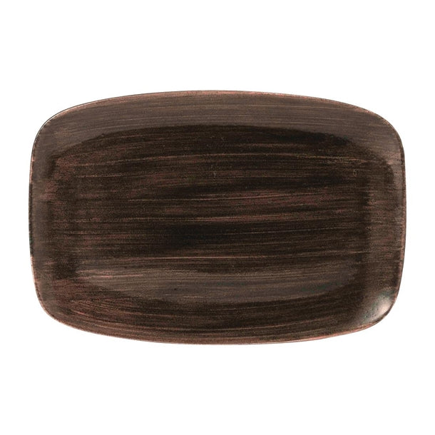 Churchill Stonecast Patina Oblong Plates Iron Black 343x235mm (6 Pack) fd815