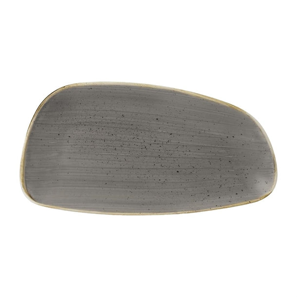 Churchill Stonecast Oval Plates Grey 300x146mm (12 Pack) fd843