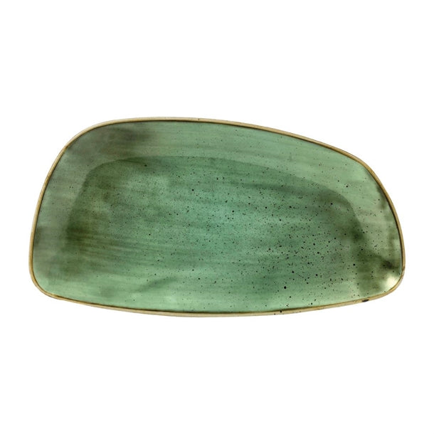 Churchill Stonecast Oval Plates Samphire Green 349x171mm (6 Pack) fd848
