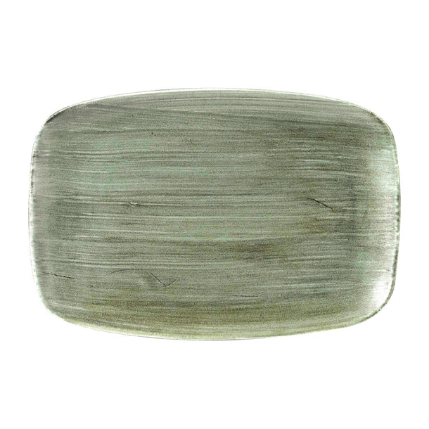 Churchill Stonecast Patina Oblong Plates Burnished Green 343x235mm (6 Pack) fd868