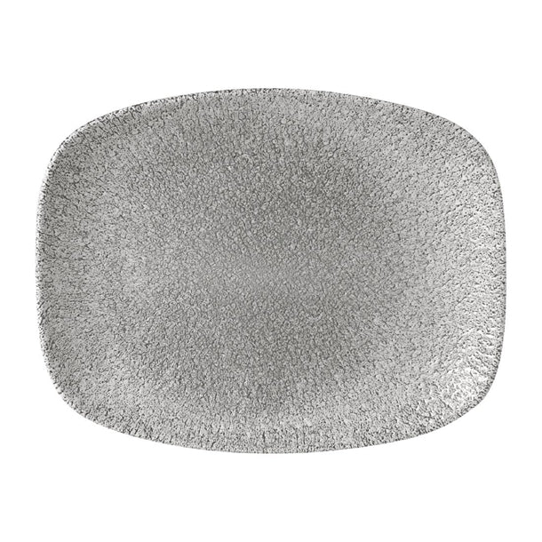 Churchill Raku Oblong Plates Jasper Grey 262x203mm (12 Pack) fd882