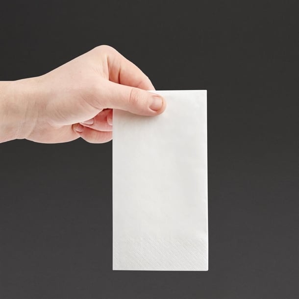 Fiesta Recyclable Lunch Napkin White 330x330mm 2ply 1/8 Fold (2000 Pack) fe227