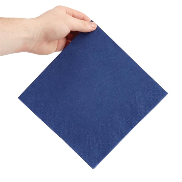 Fiesta Recyclable Dinner Napkin Dark Blue 40x40cm 3ply 1/4 Fold (1000 Pack) fe256