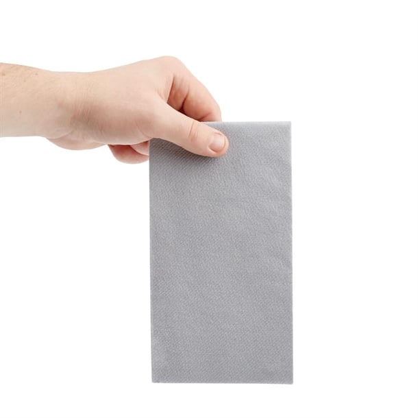 Fiesta Recyclable Premium Tablin Dinner Napkin Grey 40x40cm Airlaid 1/8 Fold (500 Pack) fe274