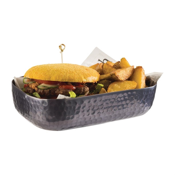 APS Hammered Serving Bowl Black 155 x 230mm fe977