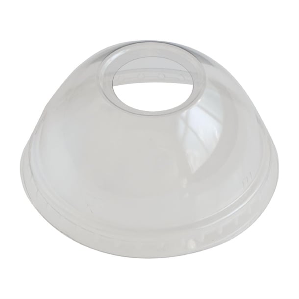 eGreen RPET Dome Lid with Straw Hole 93mm (1000 Pack) fn224
