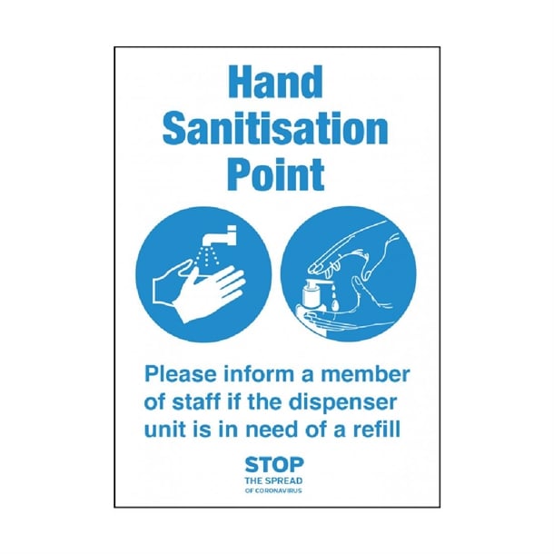 Hand Sanitisation Point Sign A4 Self-Adhesive fn846